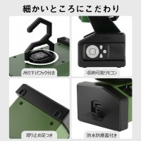 キャンプ 扇風機 アウトドア 大容量バッテリー搭載 充電式 扇風機 災害対策（D12）