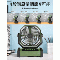 キャンプ 扇風機 アウトドア 大容量バッテリー搭載 充電式 扇風機 災害対策（D12）