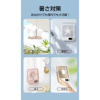 USB扇風機 卓上扇風機 手持ち 180度角度調整 ミニ扇風機 4WAY 超軽量 小型 静音