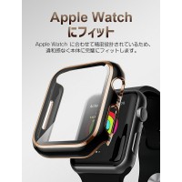 Apple Watch ケース おしゃれ ゴールド（Apple Watch Series 9/8/7 41mm/45mmに）LivelyLife　送料無料