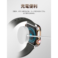 Apple Watch ケース おしゃれ ゴールド（Apple Watch Series 9/8/7 41mm/45mmに）LivelyLife　送料無料