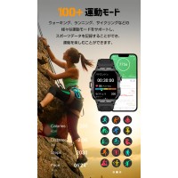 【軍用規格】QX11 メンズ スマートウォッチ アウトドア 通話機能付き iPhone Android対応