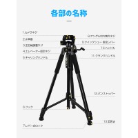 自由に調整可能のカメラ三脚(T-170) 送料無料
