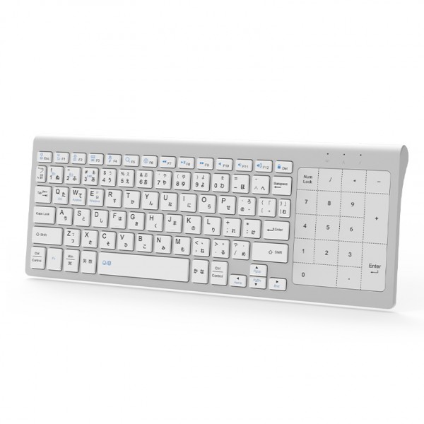 LivelyLife ワイヤレス キーボード タッチバンド付き テンキー付き 薄型 2.4G ワイヤレス接続