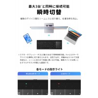  LivelyLife ワイヤレス キーボード タッチバンド付き テンキー付き 薄型 2.4G ワイヤレス接続