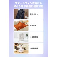 モバイルバッテリー ワイヤレス充電 20000mAh大容量 iPhone ケーブル内蔵・6台同時に充電