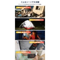 【防災グッズ】モバイルバッテリー ソーラー 手回し 大容量 40000mAh ワイヤレス充電 4枚ソーラーパネル チャージャー 災害用バッテリー