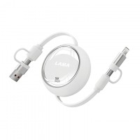 【PD100W&Type-C/USB対応】充電ケーブル タイプC 急速充電 1m タイプc to c 2026最新 巻き取り式 4in1 充電ケーブル iPhone充電 データ転送 