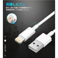【2本セット】短いiPhone充電ケーブル：22cm　送料無料
