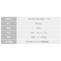【2本セット】短いiPhone充電ケーブル：22cm　送料無料