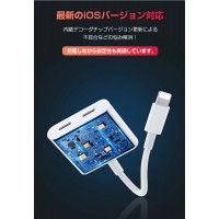 2in1 iPhoneイヤホン変換アダプター（iPhone13にも対応できる）　送料無料