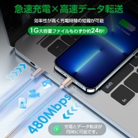 充電ケーブル 2m×3本セット iphone ケーブル Type-cケーブル C to C/USB-A to C iPhone17 16 15 Pro/pro max