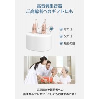 2個セット集音器 耳掛けタイプ USB充電式  高齢者 集音器 母の日プレゼント