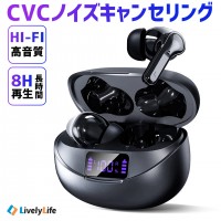 CVCノイズキャンセリング機能付きのカナル型ワイヤレスイヤホン（i17）　送料無料