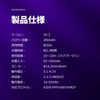 30時間連続再生可能！HI-FI高音質Bluetoothイヤホン：TFカード対応（A4P）　送料無料