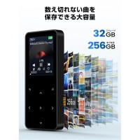【PSE認証済】 MP3プレーヤー Bluetooth5.0 スピーカー内蔵 超軽量 1.8インチ大画面 HiFi音質 128GBまで拡張可能