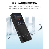 【PSE認証済】 MP3プレーヤー Bluetooth5.0 スピーカー内蔵 超軽量 1.8インチ大画面 HiFi音質 128GBまで拡張可能