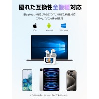 2025最新型 ワイヤレスイヤホン LCD液晶付き ANCノイズキャンセリング Bluetooth5.4 イヤホン ブルートゥース AAC高音質 自動ペア 防水