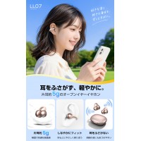 LL07 ワイヤレスイヤホン イヤーカフイヤホン 耳に挟む聴きながら聞く 空気伝導イヤホン 通話対応 bluetoothイヤホン 耳を塞がない
