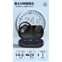 耳掛け イヤホン ワイヤレス 空気伝導 スポーツイヤホン Hi-Fi 高音質 iPhone/Android適用