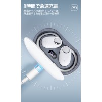 耳掛け イヤホン ワイヤレス 空気伝導 スポーツイヤホン Hi-Fi 高音質 iPhone/Android適用