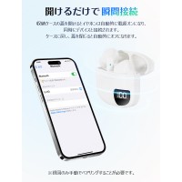 LL10 ワイヤレスイヤホン 高音質 低遅延 ノイズキャンセリング 自動ペアリング 両耳 片耳 Bluetooth 5.3 