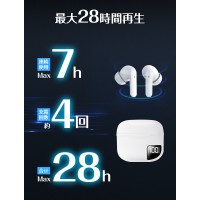 LL10 ワイヤレスイヤホン 高音質 低遅延 ノイズキャンセリング 自動ペアリング 両耳 片耳 Bluetooth 5.3 