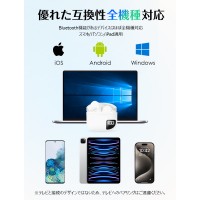 LL10 ワイヤレスイヤホン 高音質 低遅延 ノイズキャンセリング 自動ペアリング 両耳 片耳 Bluetooth 5.3 