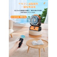 アウトドア 扇風機 キャンプ LEDライト付き