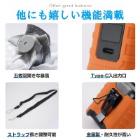 腰掛け 扇風機 強力 アウトドア USB充電 熱中症対策 持ち運びやすい