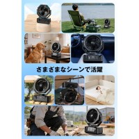 20000mAh大容量 充電式 扇風機卓上吊り下げサーキュレータコードレス充電式