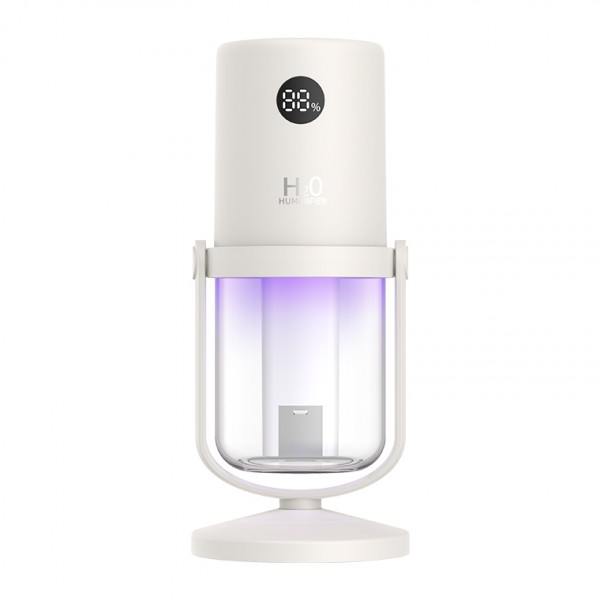 【抗菌プレート＆UV-Cライト搭載】加湿器 コンパクト 加湿器 卓上 オフィス コードレス