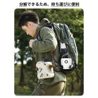 吊り下げファン キャンプ 3段階風力調節 LEDライト/リモコン付 熱中症対策