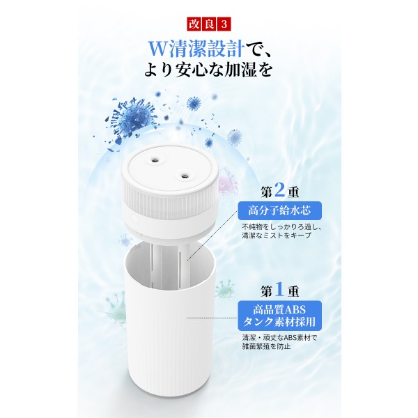 【2026年最新版・二重除菌】加湿器 卓上 オフィス 1.2L 加湿器 大容量 ダブル噴霧 加湿器 お手入れ簡単 