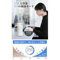 【2026年最新版・二重除菌】加湿器 卓上 オフィス 1.2L 加湿器 大容量 ダブル噴霧 加湿器 お手入れ簡単 