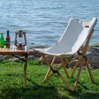 LivelyLife 天然欅製 キャンプチェア おしゃれ 軽量 折りたたみ チェア 収納袋付き アウトドアに最適