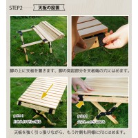 LivelyLife ソロキャンプ テーブル 折りたたみ コンパクト ロール テーブル おしゃれ フェスやハイキングでも便利に使える