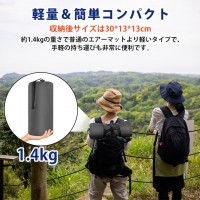 キャンプ・車中泊用枕付きエアーマット 2人用 折り畳み 足踏み式 送料無料