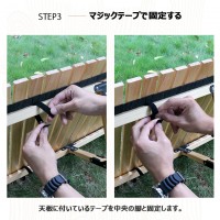 アウトドアテーブル 折りたたみ おしゃれ 安定 頑丈なロールテーブル（120cm）