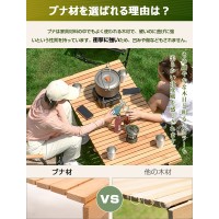 アウトドアテーブル 折りたたみ おしゃれ 安定 頑丈なロールテーブル（120cm）