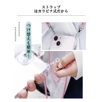 iphone16 ケース クリア ショルダー ストラップ スマホケース 耐衝撃 人気