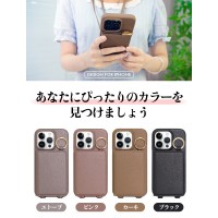 iPhone15 ケース ショルダー ストラップ カードポケット付き スマホケース おしゃれ