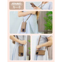 iPhone15 ケース ショルダー ストラップ カードポケット付き スマホケース おしゃれ