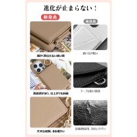 iPhone15 ケース ショルダー ストラップ カードポケット付き スマホケース おしゃれ