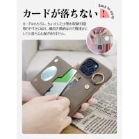 iPhone15 ケース ショルダー ストラップ カードポケット付き スマホケース おしゃれ