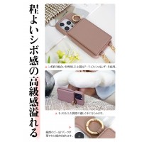 iPhone15 ケース ショルダー ストラップ カードポケット付き スマホケース おしゃれ