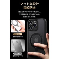 iPhone16 ケース Magsafe対応 360°回転+120°角度調整スタンド付き スマホケース