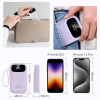 モバイルバッテリー 大容量 軽量 40000mAh 22.5W 急速充電 ケーブル内蔵４台同時充電 機内持ち込み