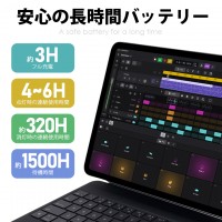 LivelyLife iPad キーボード ケース 磁気吸着 スリム 軽量 薄 衝撃保護