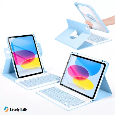 【縦&横両用】ipad キーボード ケース 着脱式 iPad ケース カバー分離式
